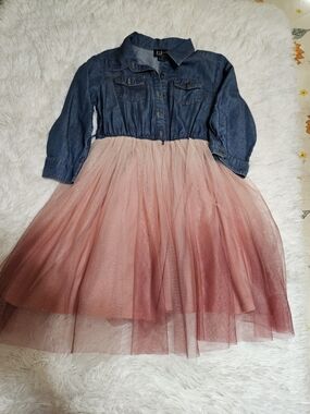 lilt Denim Button-Up Jacket in Medium Blue